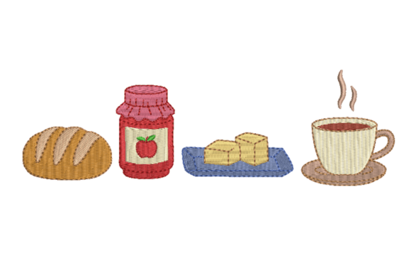Breakfast Bread Jam Butter Coffee