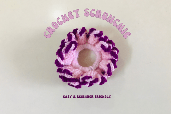 Candy Cane Crochet Scrunchie Pattern