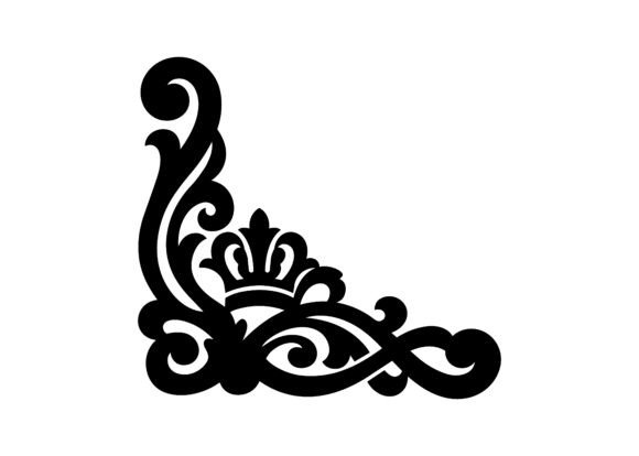 Charming Luxury Corner Symbol B SVG Cut