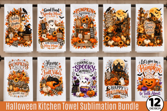 Christmas Kitchen Towel Sublimation Bund Graphics