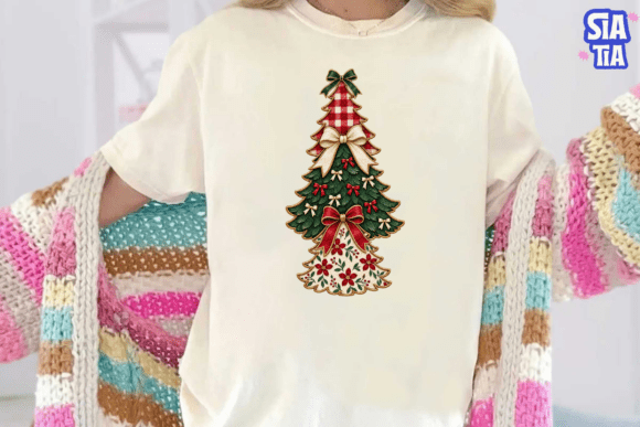 Christmas Tree Bow PNG Sublimation Shirt