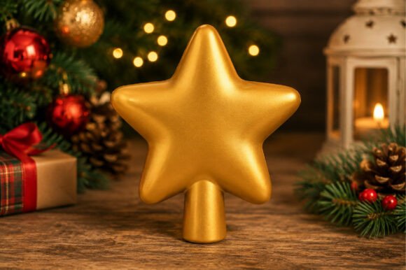 Christmas Tree Topper Star STL 3D Printing By VoxelNest