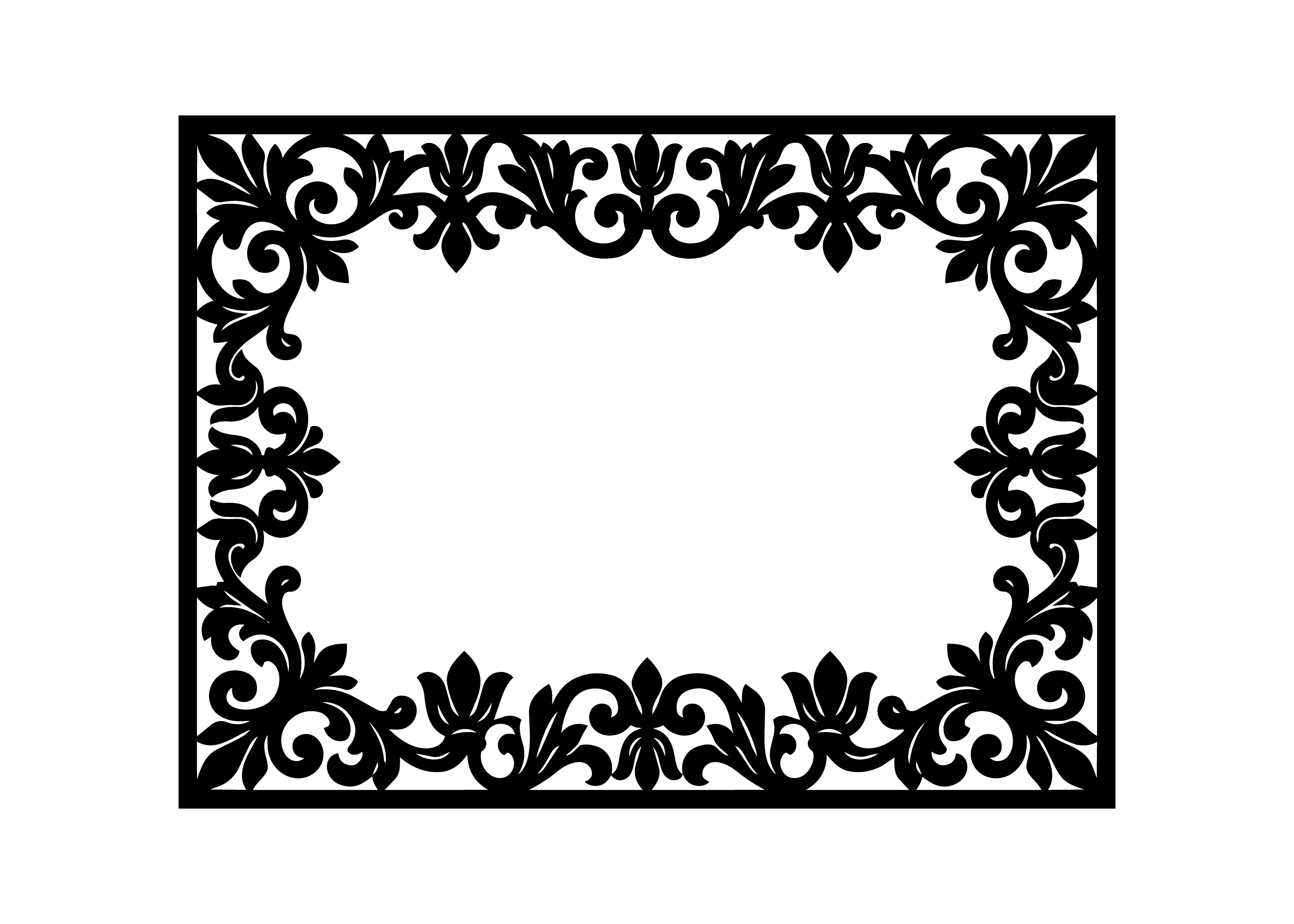 Classic Ornate Border Design SVG Cut