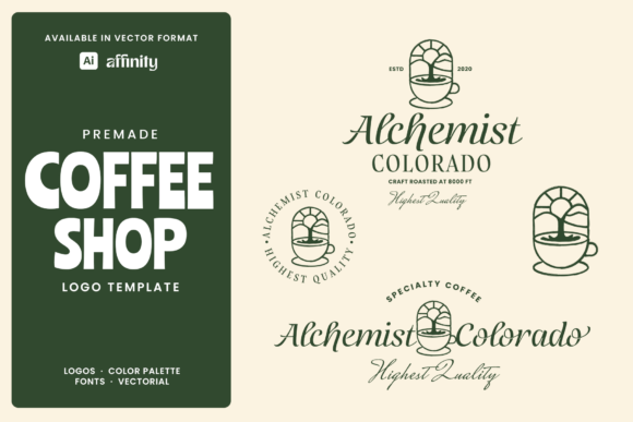 Coffee Waterfall Logo Template