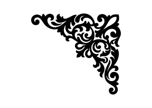 Couture Luxury Decorative Corner SVG Cut