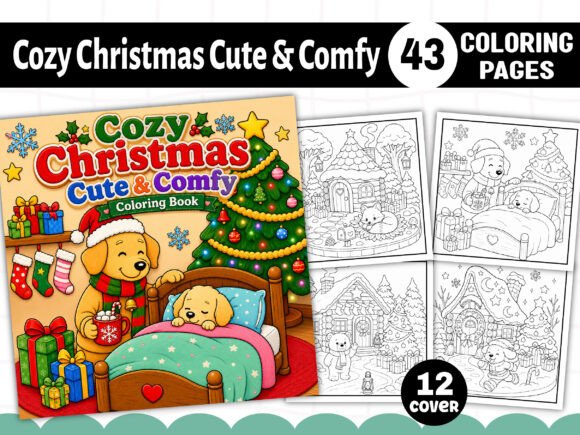 Cozy Christmas Cute Comfy Coloring Book
