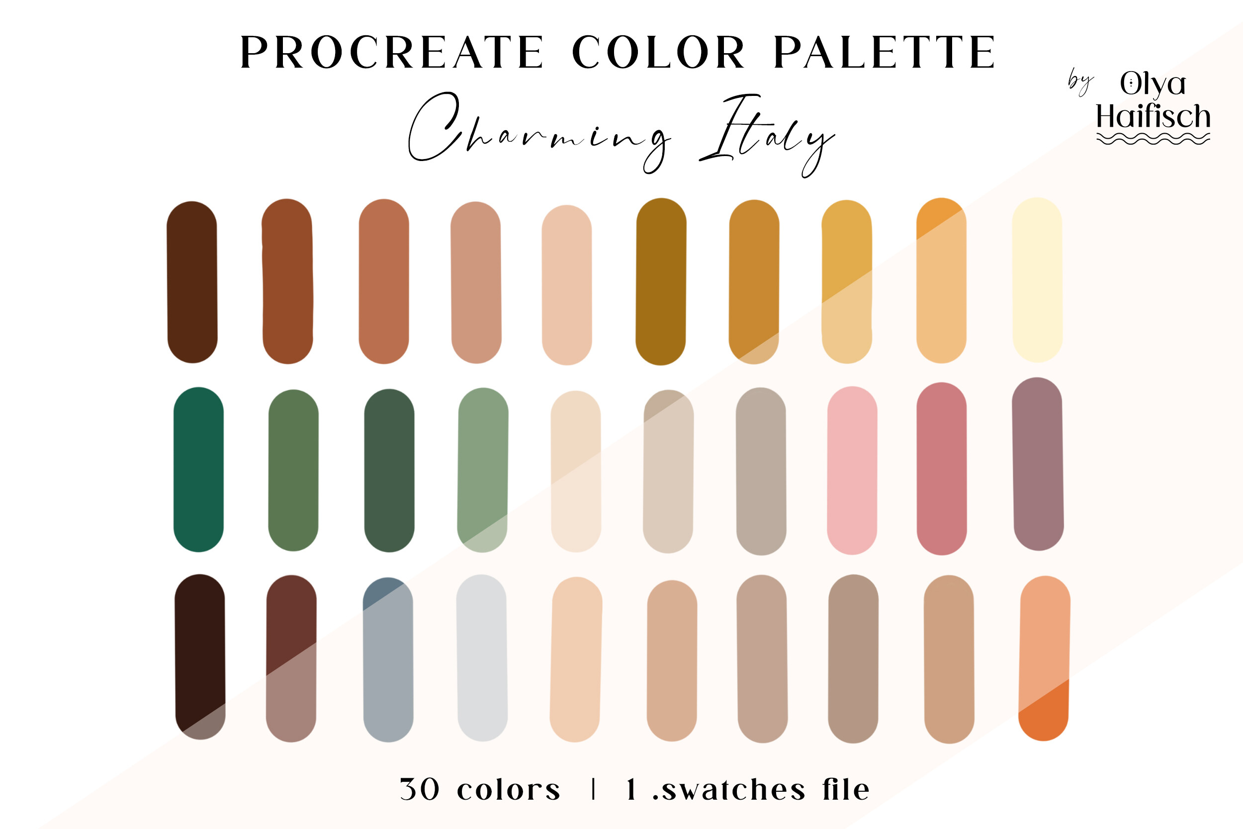 Cozy Muted Procreate Color Palette