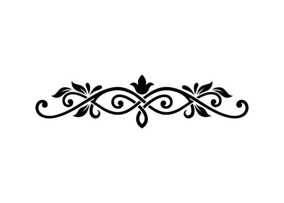 Decorative Divide on White SVG Cut File