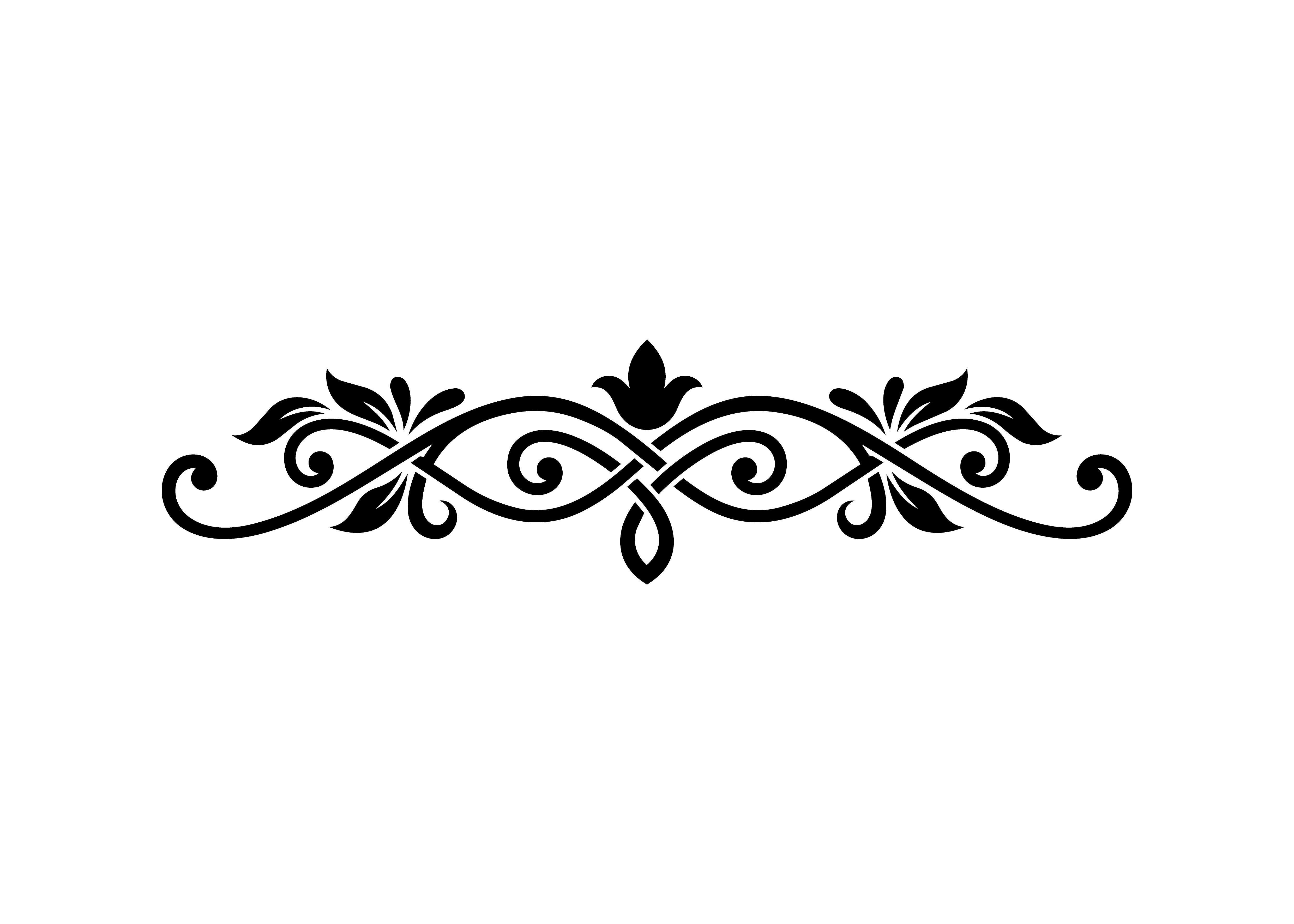 Decorative Divide on White SVG Cut File