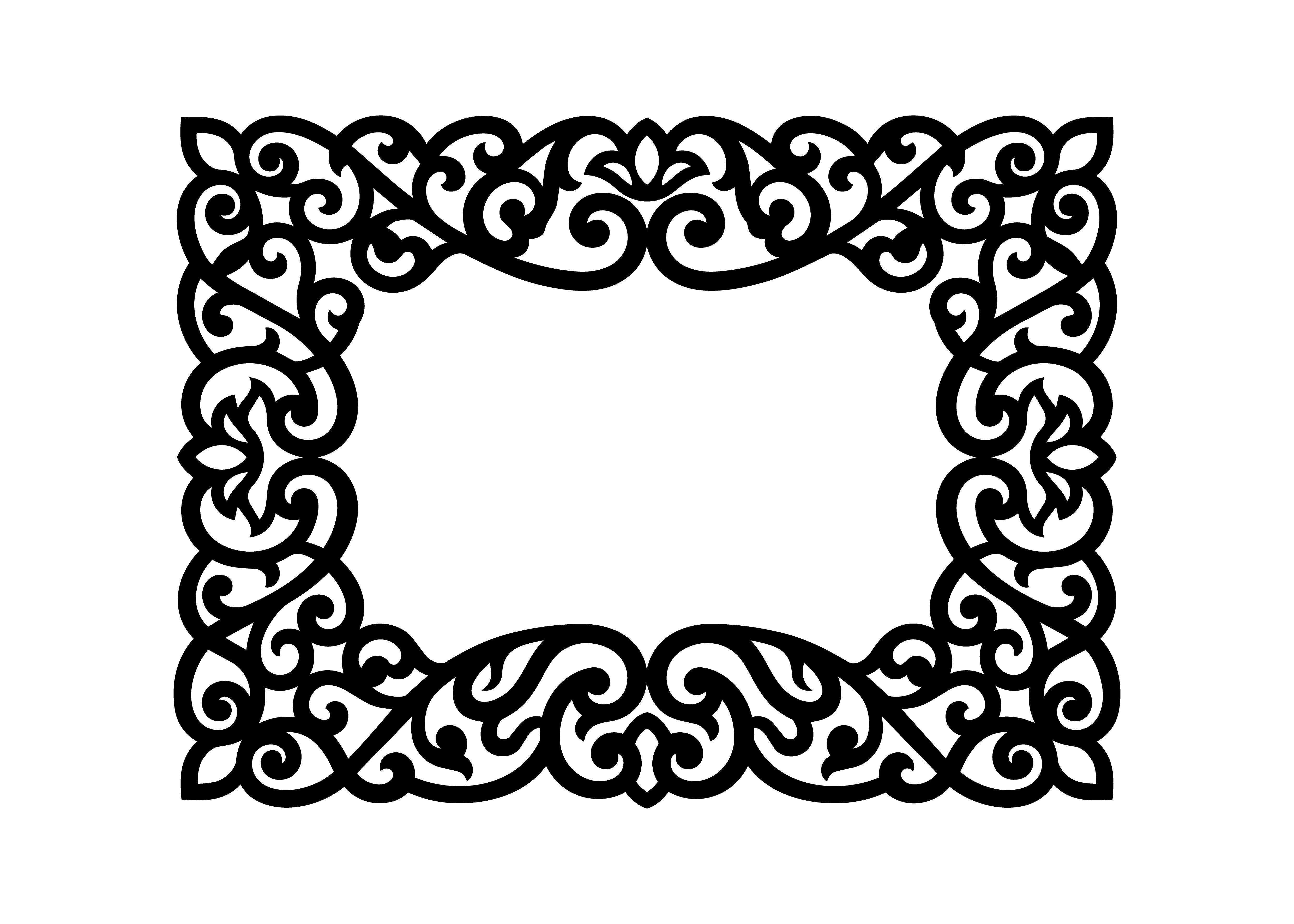 Decorative Ornate Border Design SVG Cut