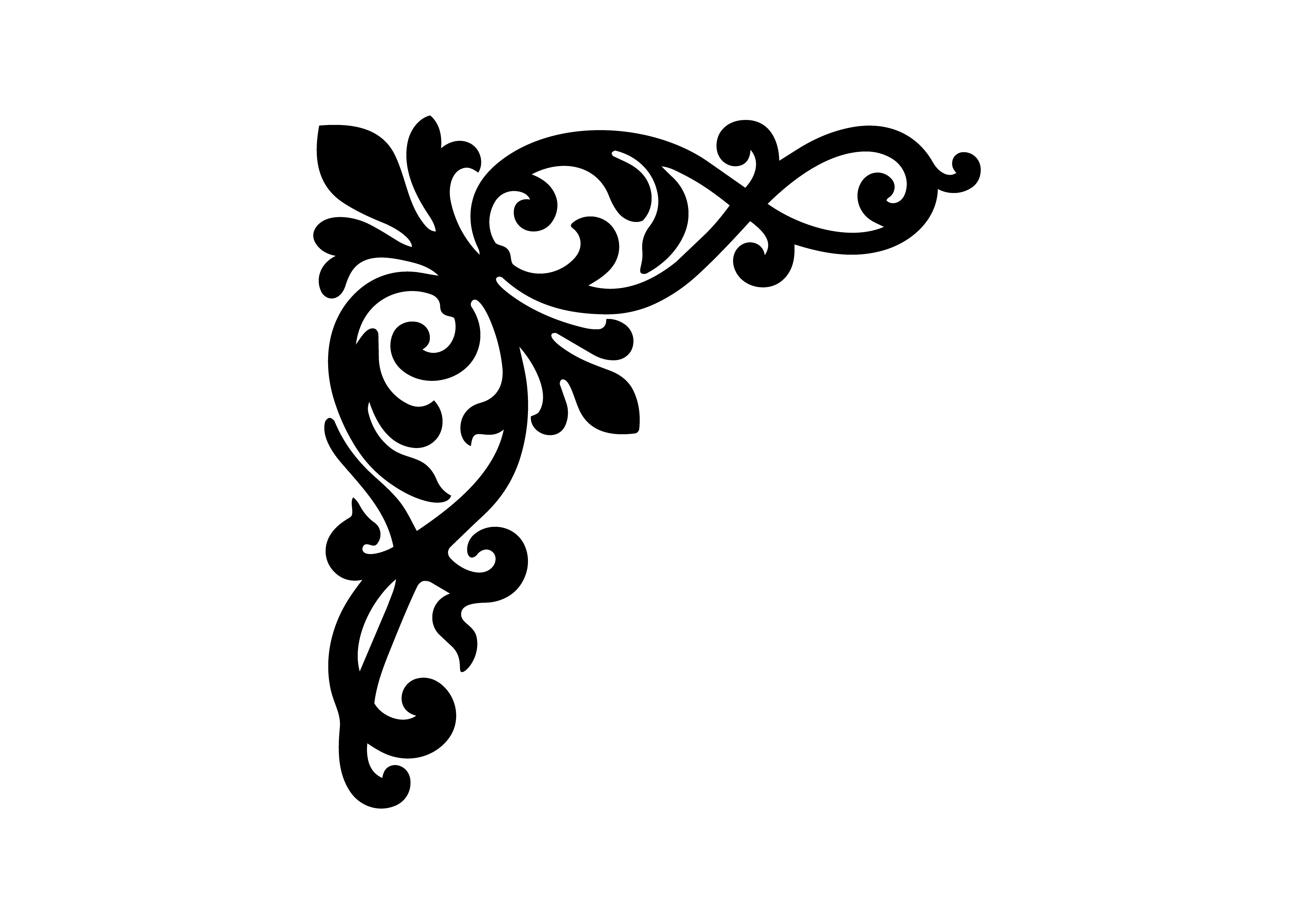 Delicate Luxury Decorative Corner SVG Cut