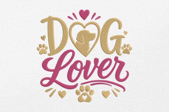 Dog Lover Embroidery Design
