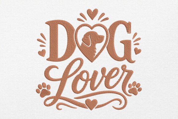 Dog Lover Embroidery Design