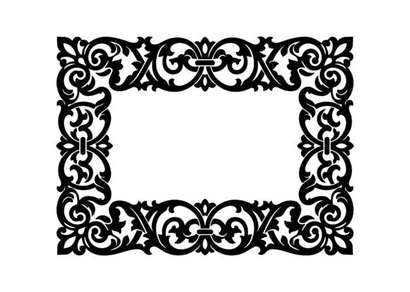 Elegant Ornate Border Design SVG Cut