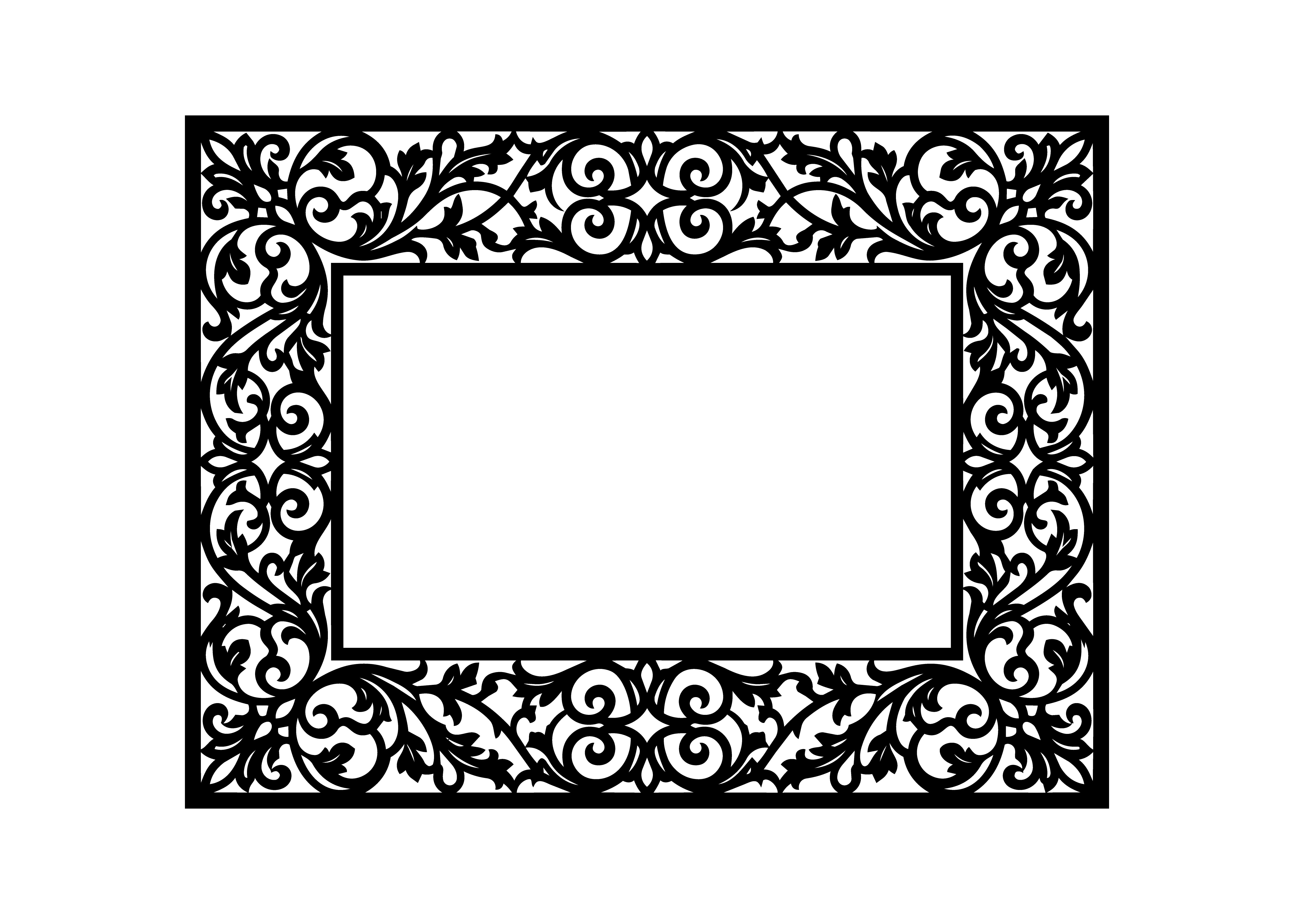 Elite Ornate Border Design SVG Cut