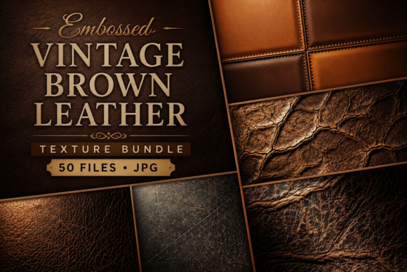 Embossed Vintage Brown Leather Texture