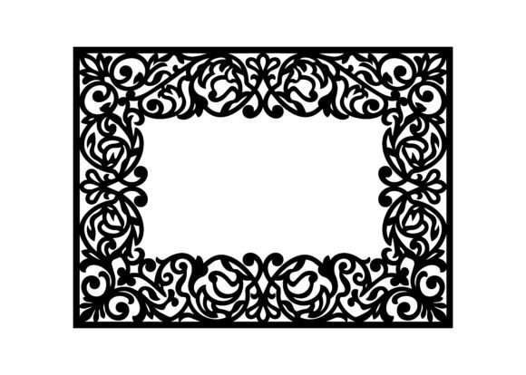 Filigree Ornate Border Design SVG Cut