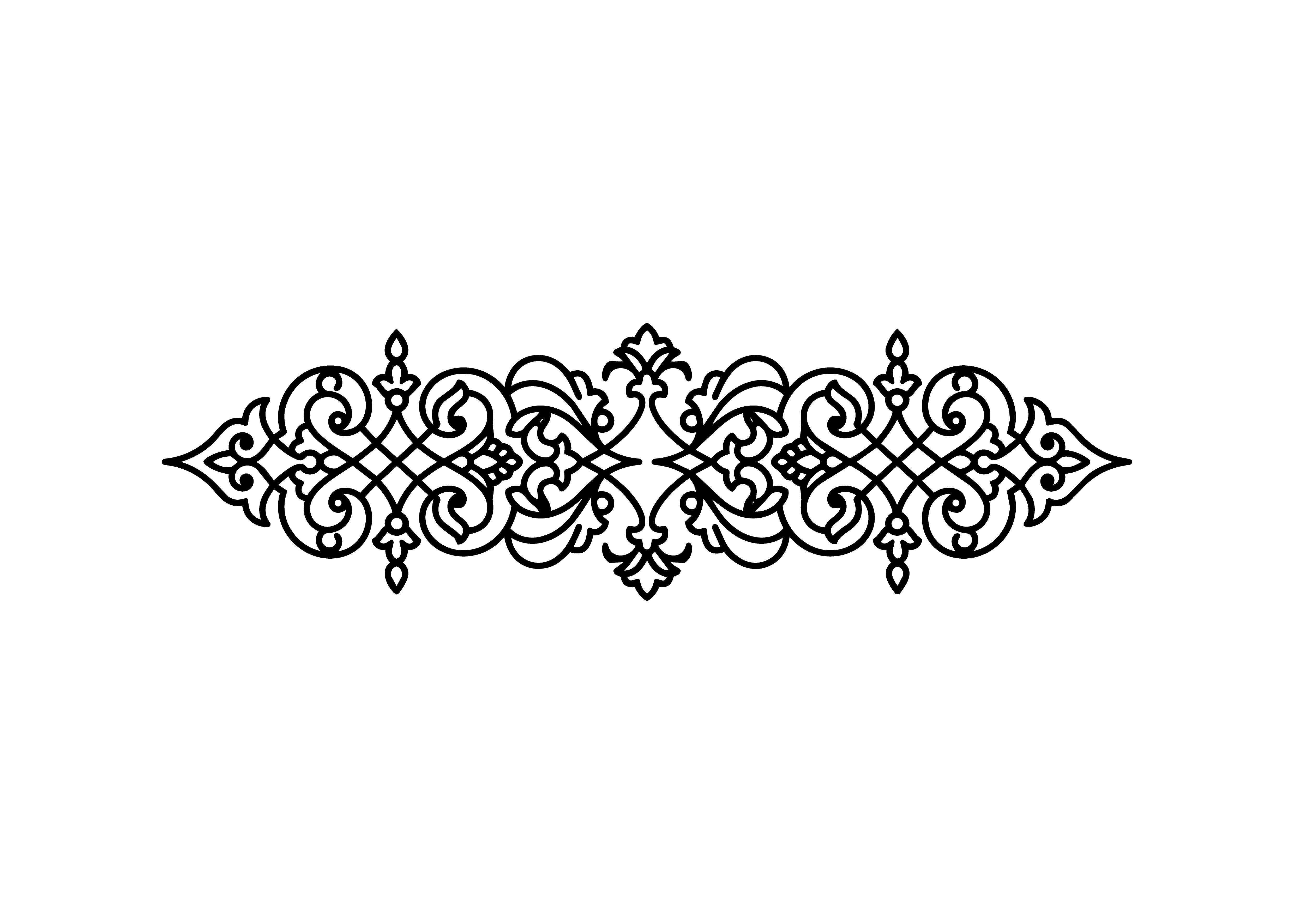 Flourished Islamic Vector Cut Design