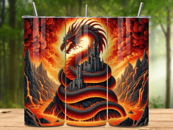 Gothic Dragon 20oz Skinny Tumbler Wrap