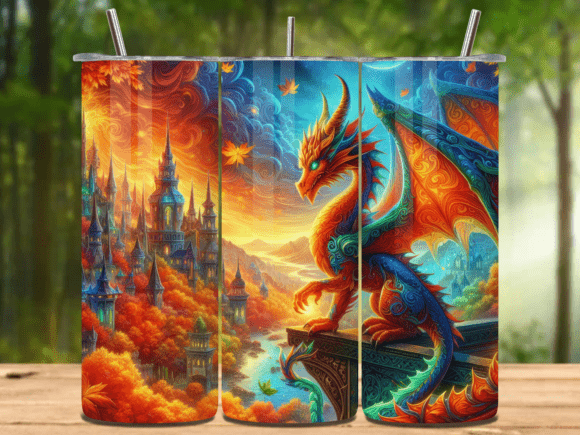 Gothic Dragon 20oz Skinny Tumbler Wrap