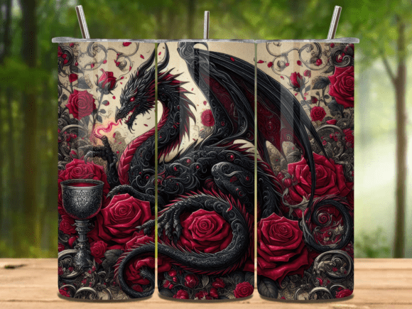 Gothic Dragon 20oz Skinny Tumbler Wrap