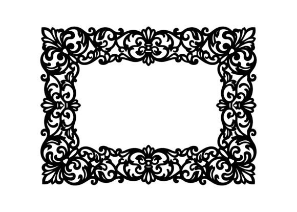 Grand Ornate Border Design SVG Cut
