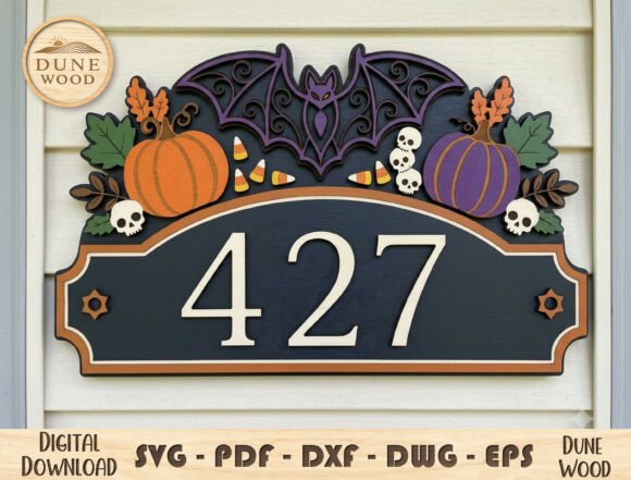 🎃 Halloween Address Plaque