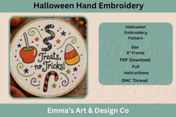 Halloween Hand Embroidery Pattern