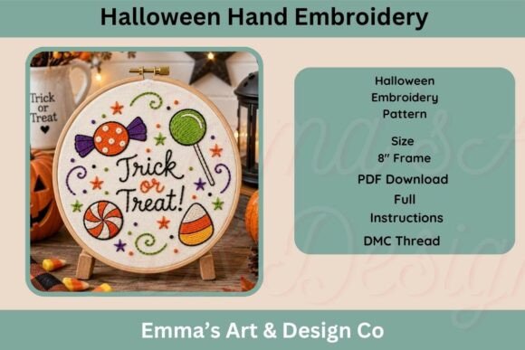 Halloween Hand Embroidery Pattern