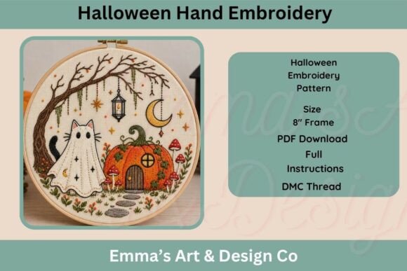 Halloween Hand Embroidery Pattern