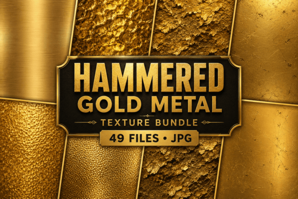 Hammered Gold Metal Texture Metallic