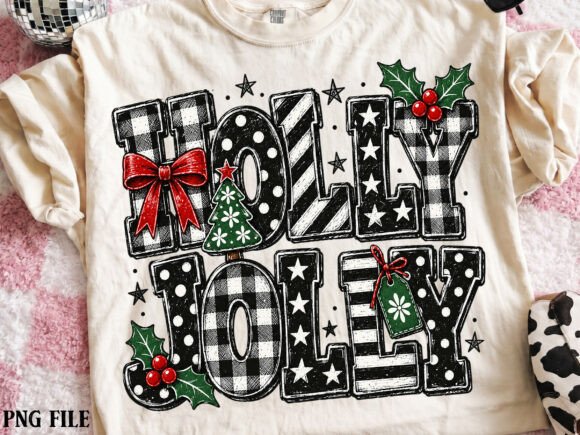 Holy Jolly Plaid Christmas PNG