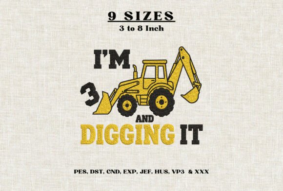 I’m 3 and Digging It Backhoe Birthday