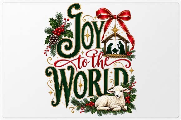 Joy to the World Christmas PNG Nativity