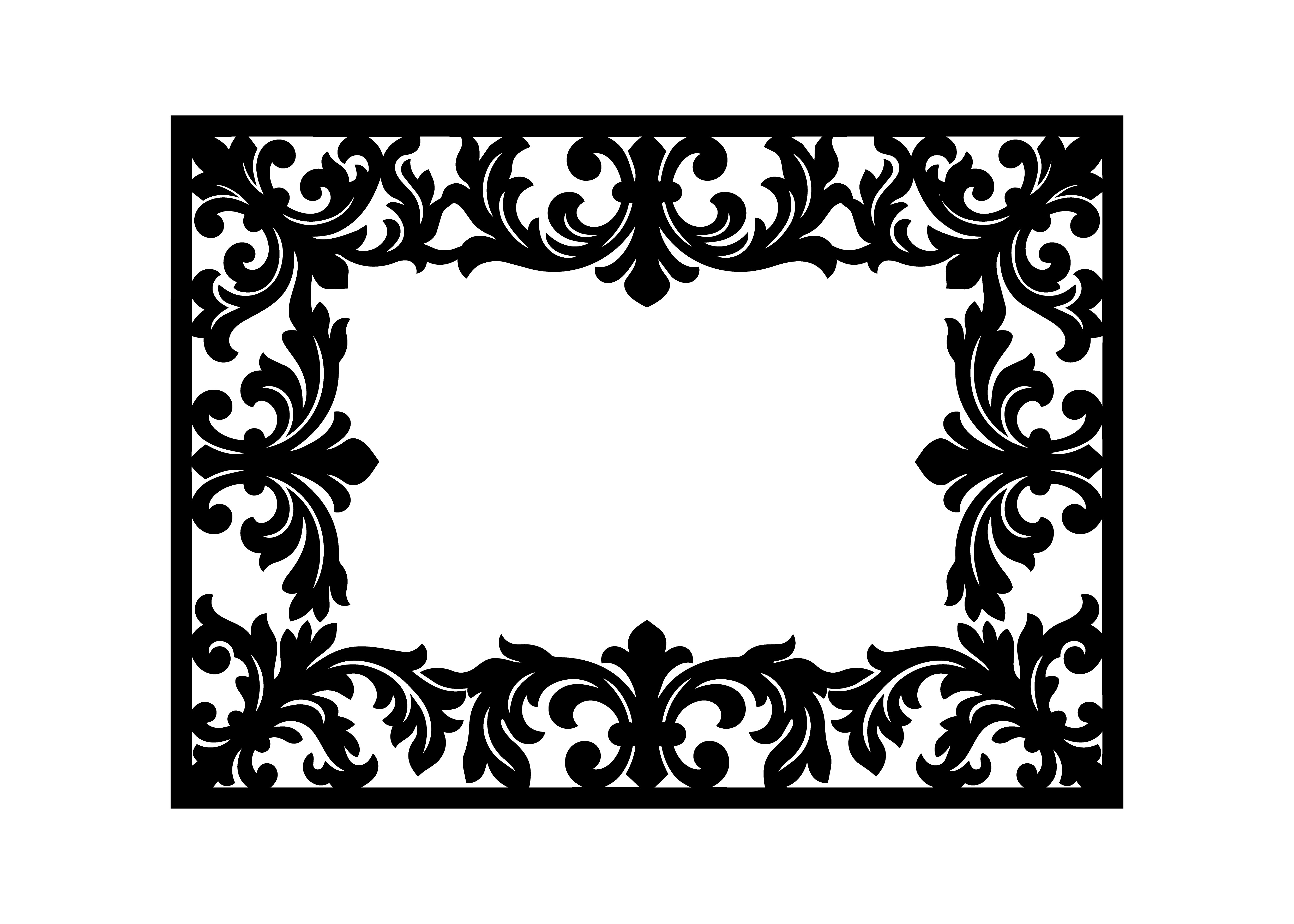 Luxury Ornate Border Design SVG Cut