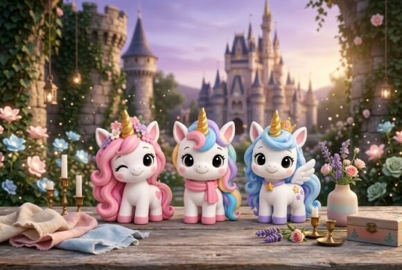Magical Unicorn 3D Print STL Collection - Chibi Fantasy Model Files for 3D Printing - Image 3