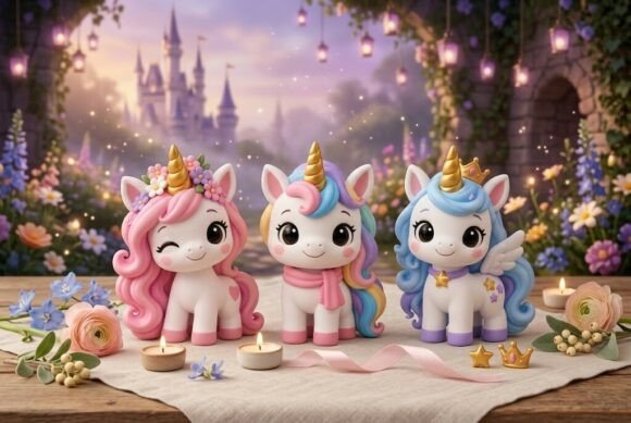 Magical Unicorn 3D Print STL Collection - Chibi Fantasy Model Files for 3D Printing - Image 4