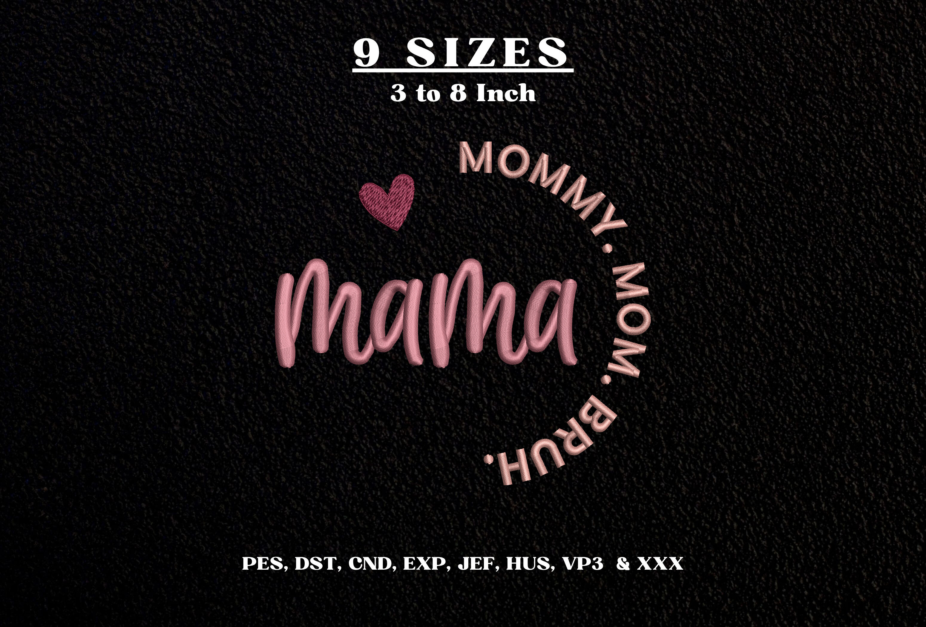 Mama Mommy Mom Bruh Machine Embroidery