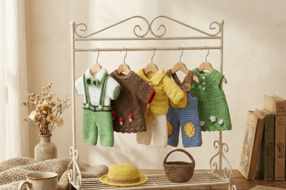 Mini Crochet Doll Wardrobe Pattern