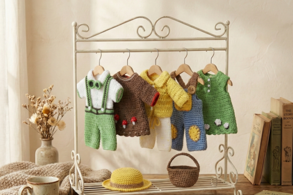 Mini Crochet Doll Wardrobe Pattern