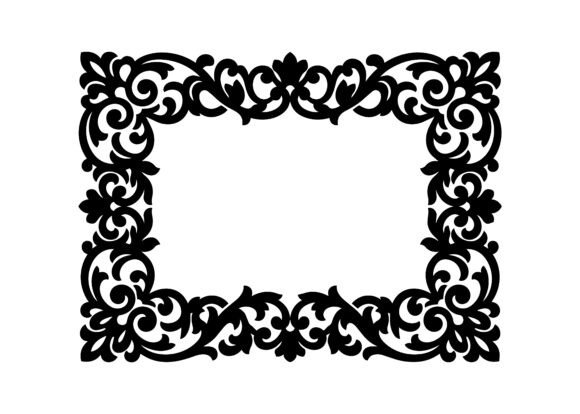 Modern Ornate Border Design SVG Cut
