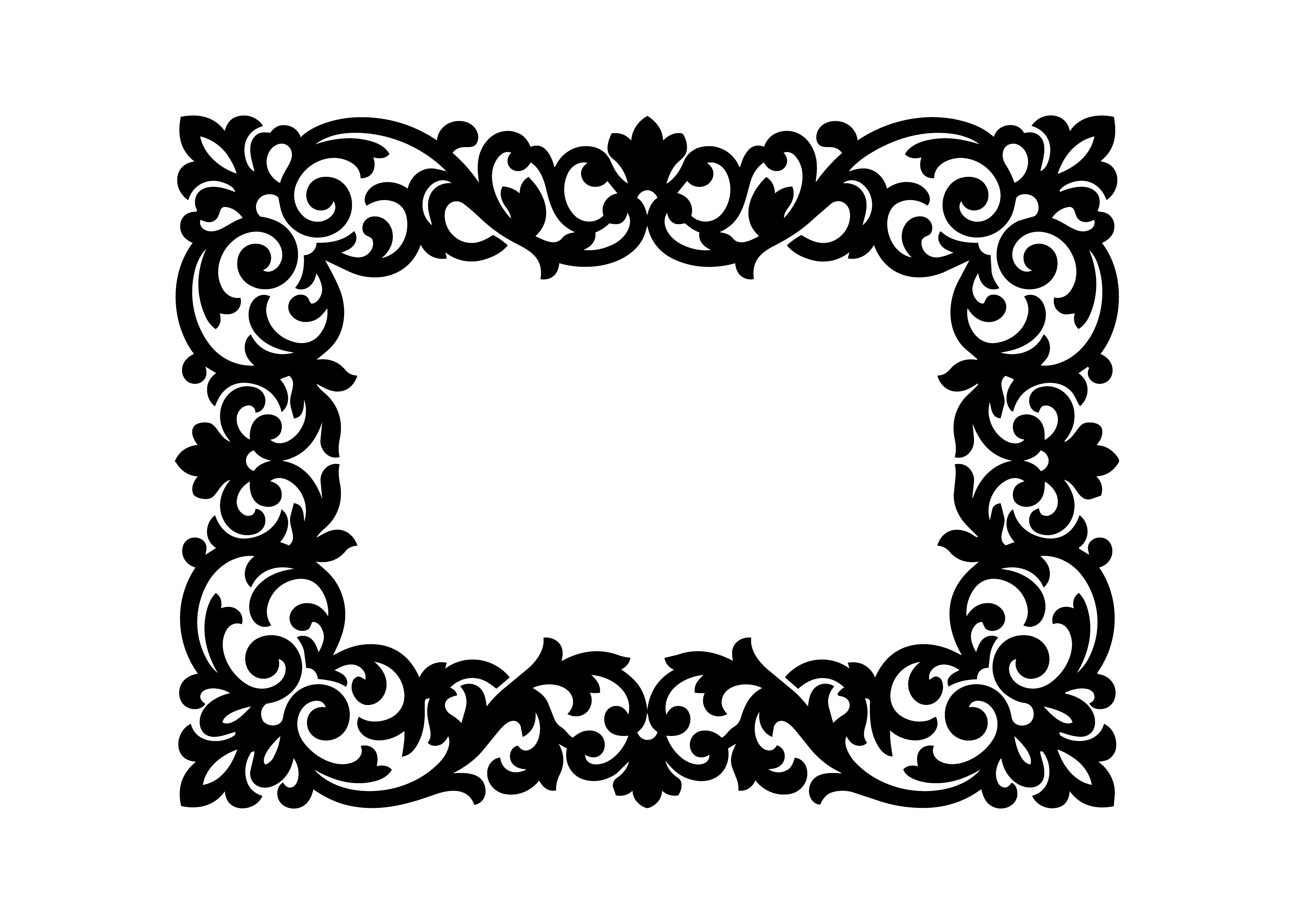 Modern Ornate Border Design SVG Cut