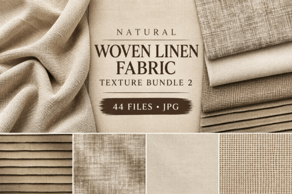 Natural Woven Linen Fabric Texture