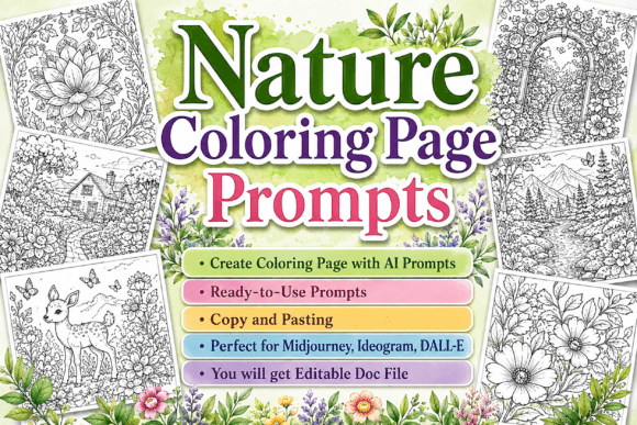 Nature Coloring Page Prompts