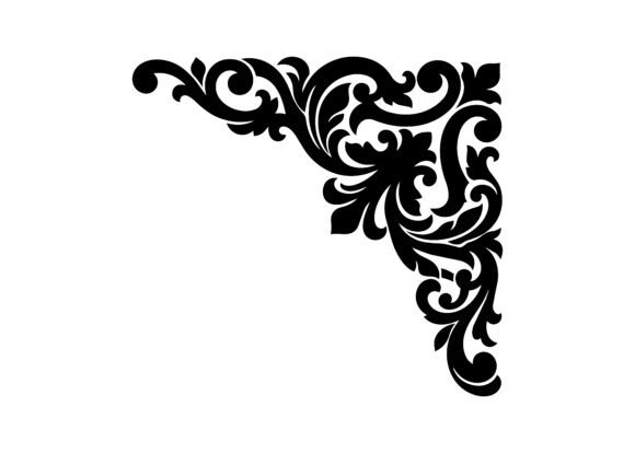 Noble Luxury Corner Symbol Design SVG Cut