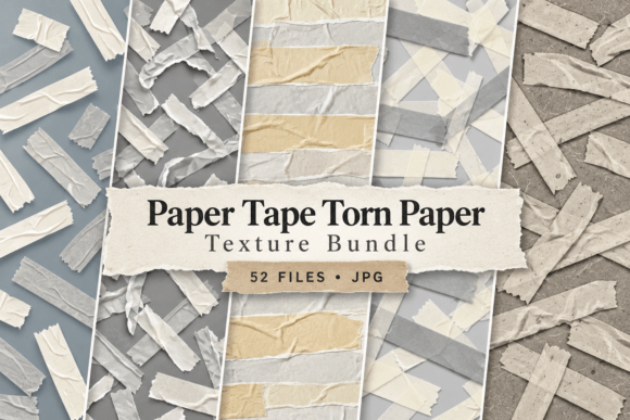 Paper Tape & Torn Paper Texture Vintage