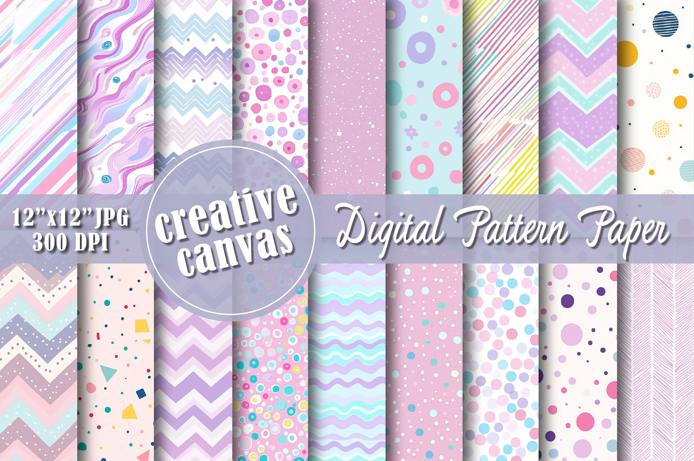 Pastel Polka Dot Seamless Patterns