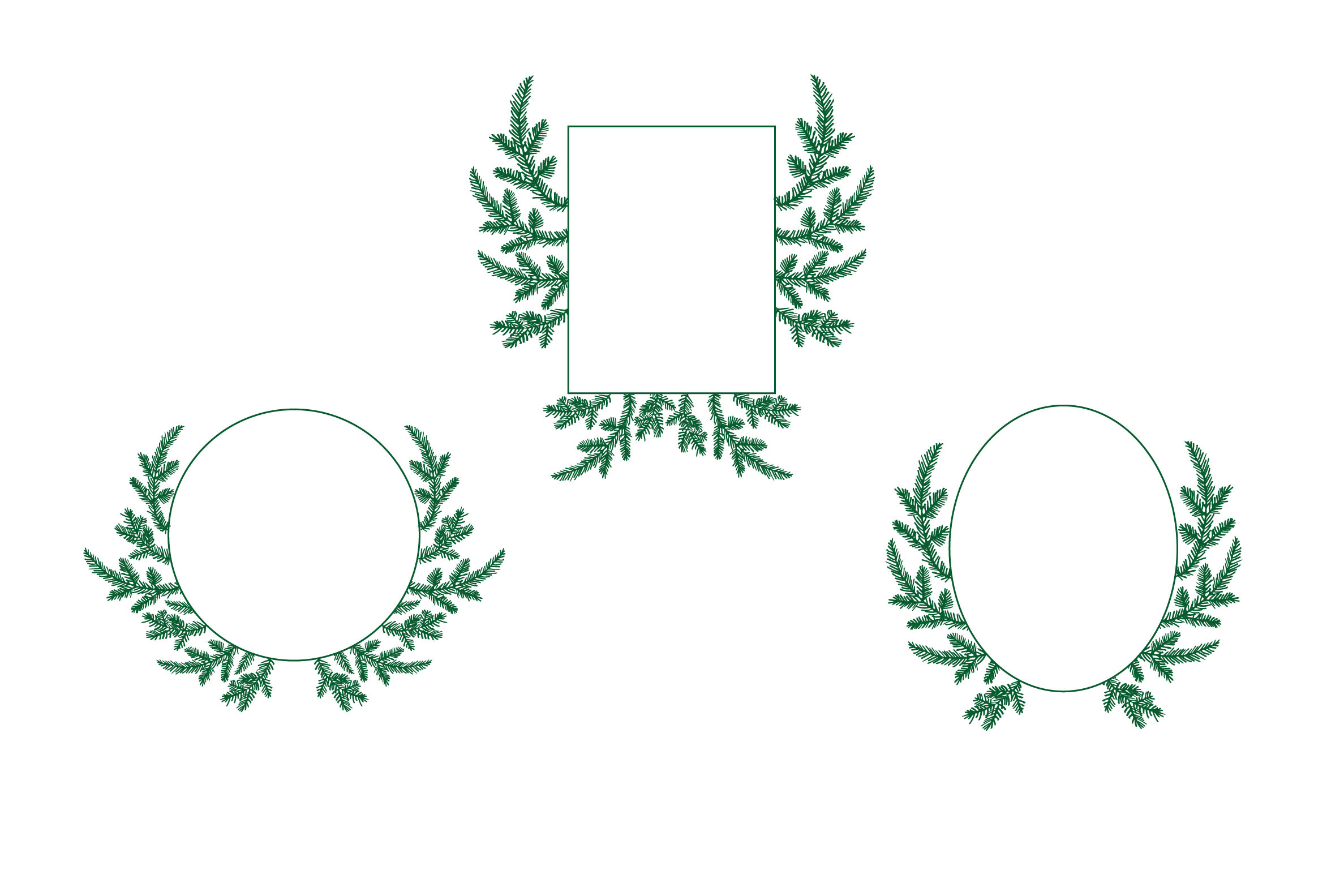 Pine Branch Pinecone Wreath Frames