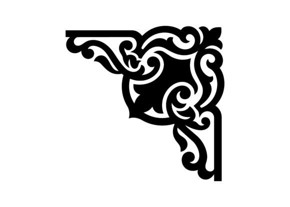 Polished Luxury Corner Symbol D SVG Cut