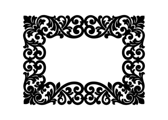 Royal Ornate Border Design SVG Cut